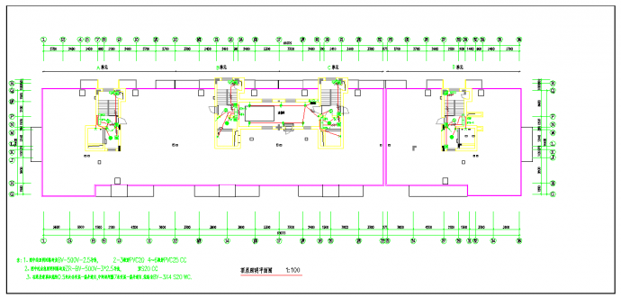 某地多层住宅电施工图CAD图纸_图1