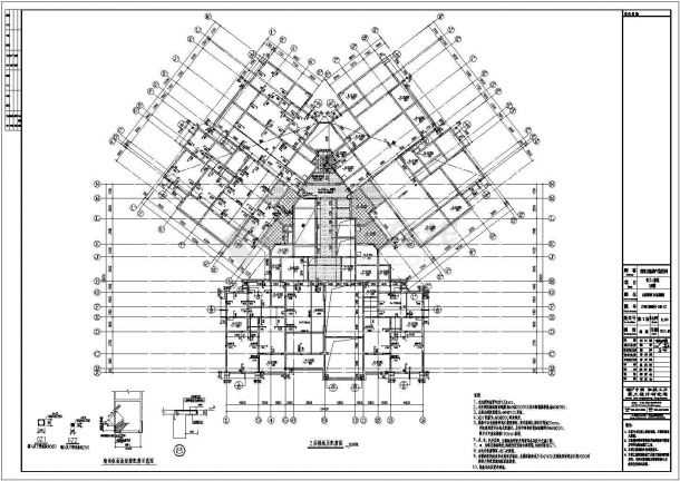 27层剪力墙结构住宅楼结构施工图-图一
