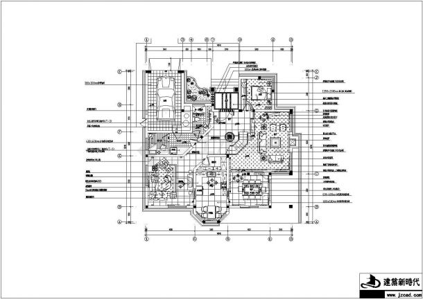 上海豪华别墅全套详细规划设计装修施工cad布置图(带大门围墙等)-图二