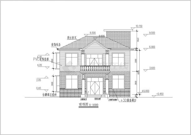 二层砖混结构农村别墅民用住宅建筑施工图全套可打印（含效果图、结构水电）-图一