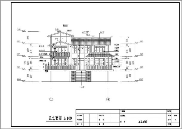 二层钢筋混凝土结构农村别墅私宅建筑施工图（含效果图和结构水电）-图一