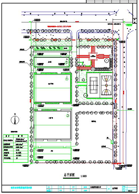 河北大型工厂区带体育篮球场总体规划施工cad设计平面图纸_图1