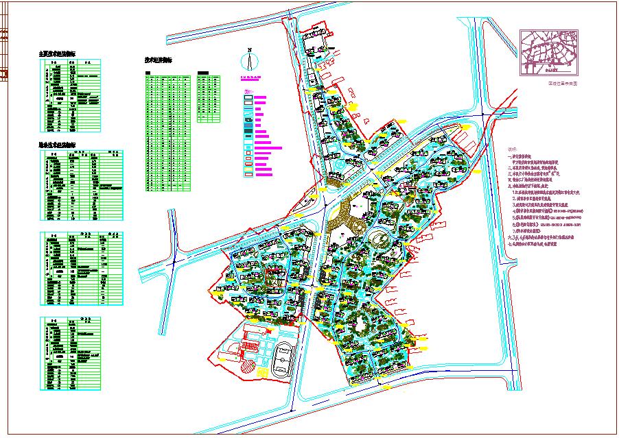 江苏镇江大型居住区齐全配套总体规划设计施工cad平面布置图