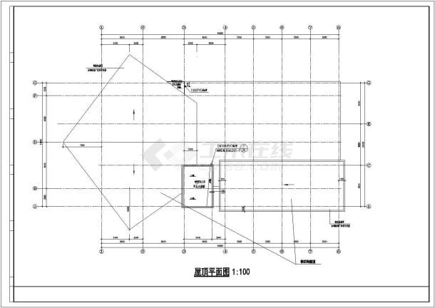 某小区会所建筑设计施工图，含效果图-图二