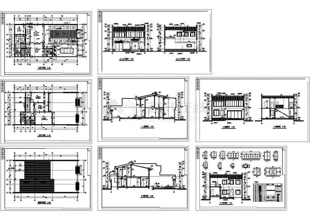 21套仿北京四合院仿古建筑CAD设计图合集（含效果图）-图二