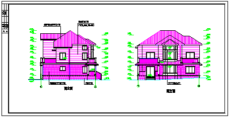 3层农村私人别墅住宅建筑设计CAD施工图-图二