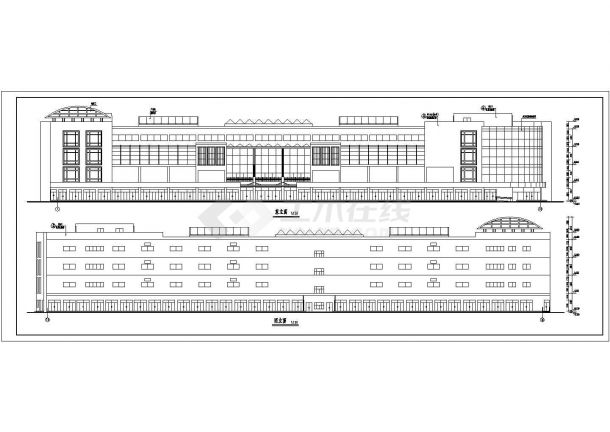 【上海】某大型商场建筑设计CAD设计施工图-图一