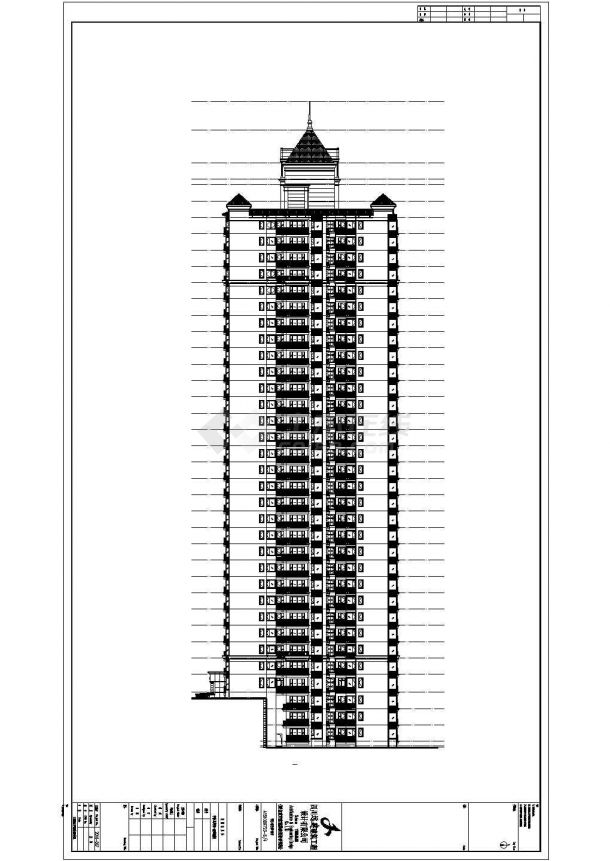 高层剪力墙结构住宅楼建筑、结构、水电暖全套施工图-图一