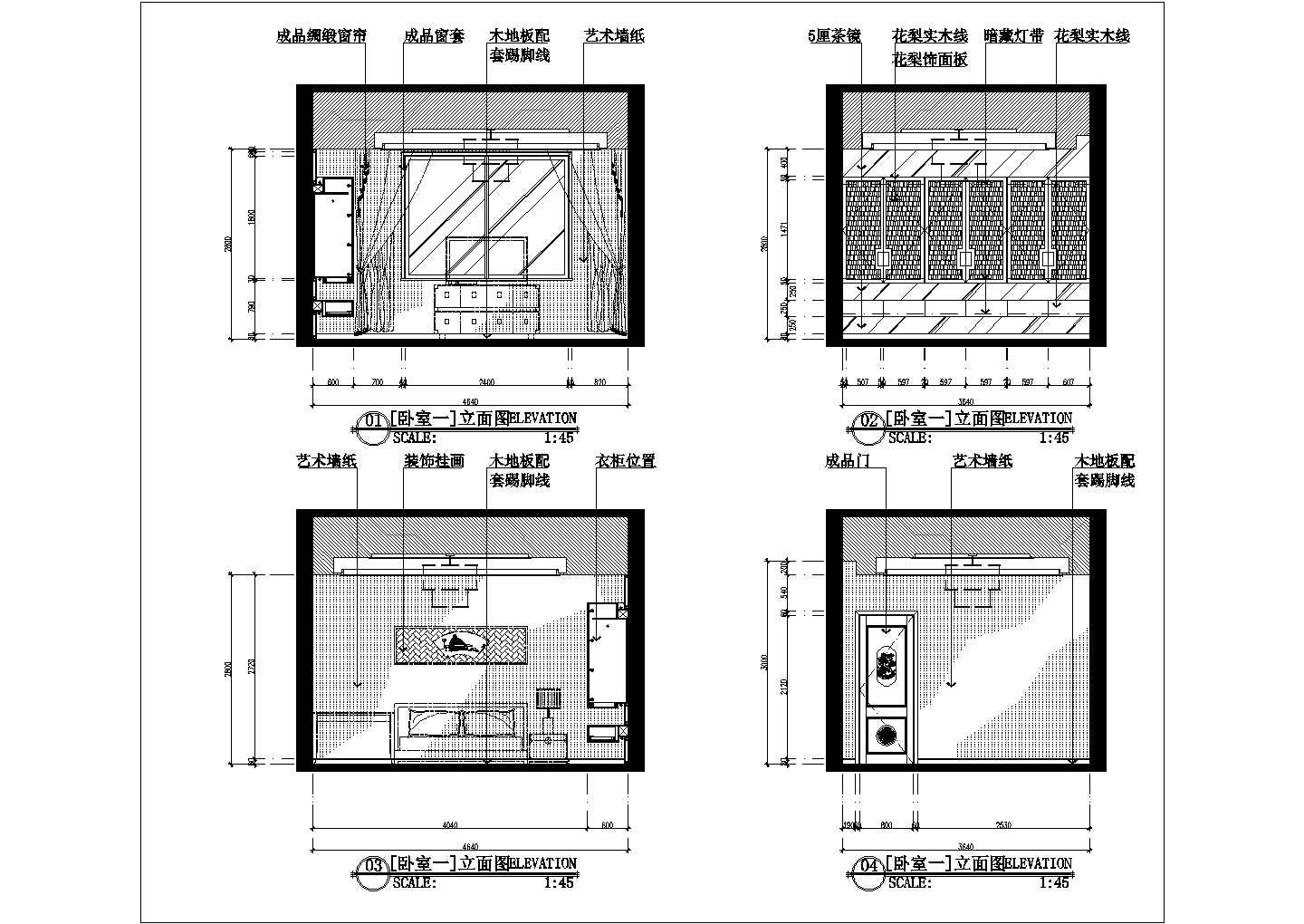 三层别墅雅居室内设计施工图（附效果图）