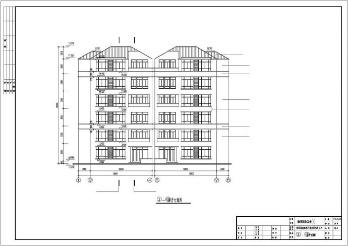 广州地区精致复式住宅公寓楼建筑施工cad平立面设计图_图1