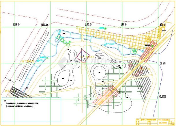 广东中山某公园全套景观设计施工cad方案图-图一