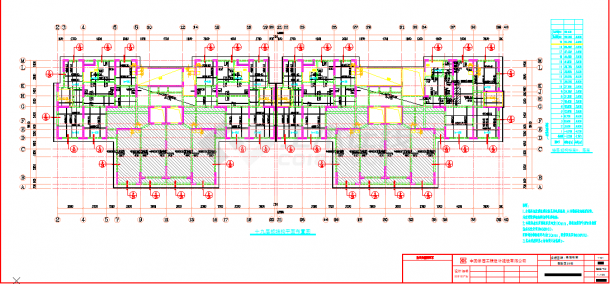 二十层框架结构高层住宅楼结构cad设计施工图（含楼梯设计、自行车坡道详图）-图二
