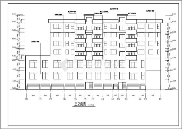 某高层商住楼建筑设计CAD施工图（共8张）-图二