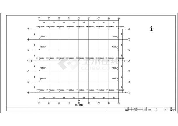 40m宽钢结构门式钢架超市结构施工图-图二