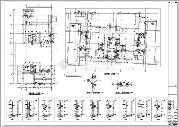 地下一层框架结构全埋式地下室结构施工图-图二