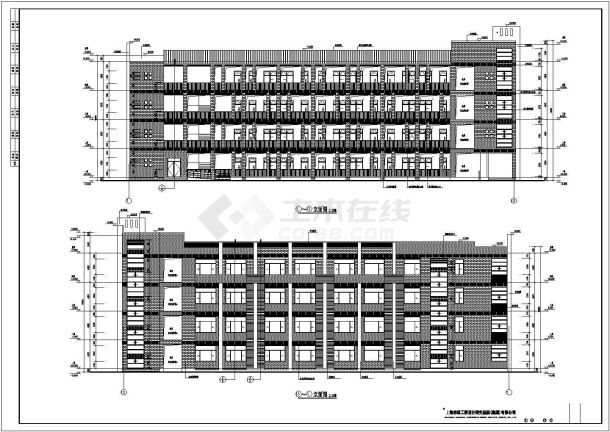 某中学学校全套建筑施工图-图二