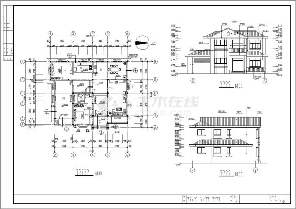 某地中海式别墅完整建筑设计施工图.-图二