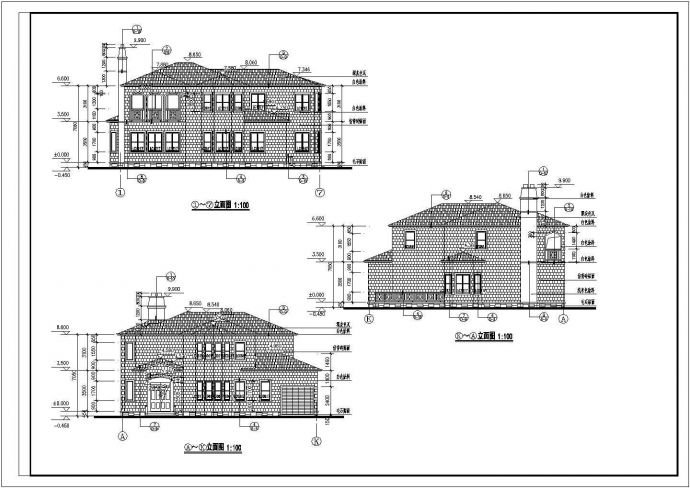 某地两层现代别墅全套建筑施工图纸_图1