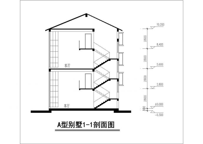 某地两层豪华叠加别墅建筑设计方案_图1