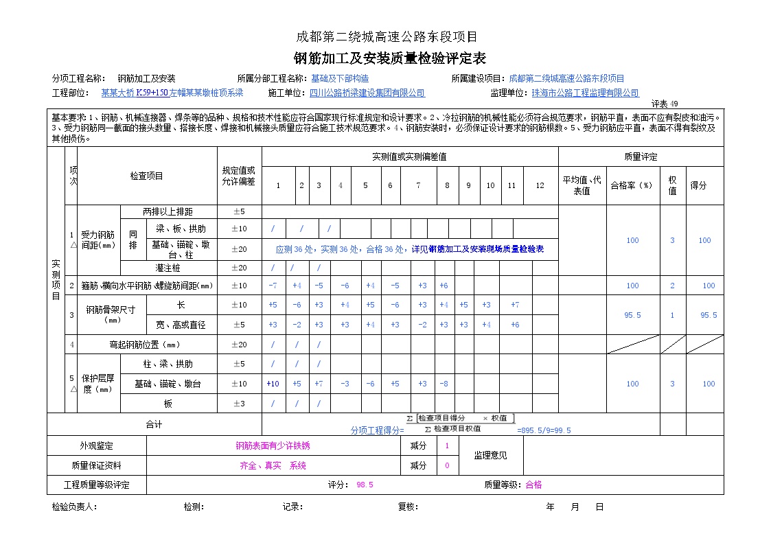 桥梁工程桩顶系梁参考样表(完善）.doc-图二