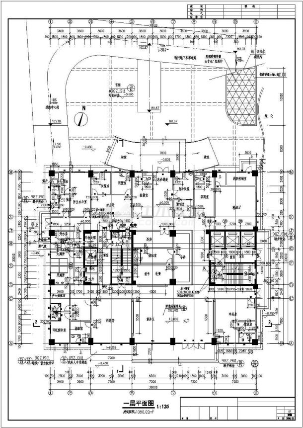 某医院十四层门诊综合楼全套建筑设计图纸（结构水电）-图一