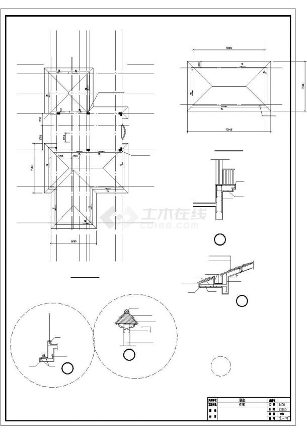 高档别墅全套建筑设计cad施工图纸-图一