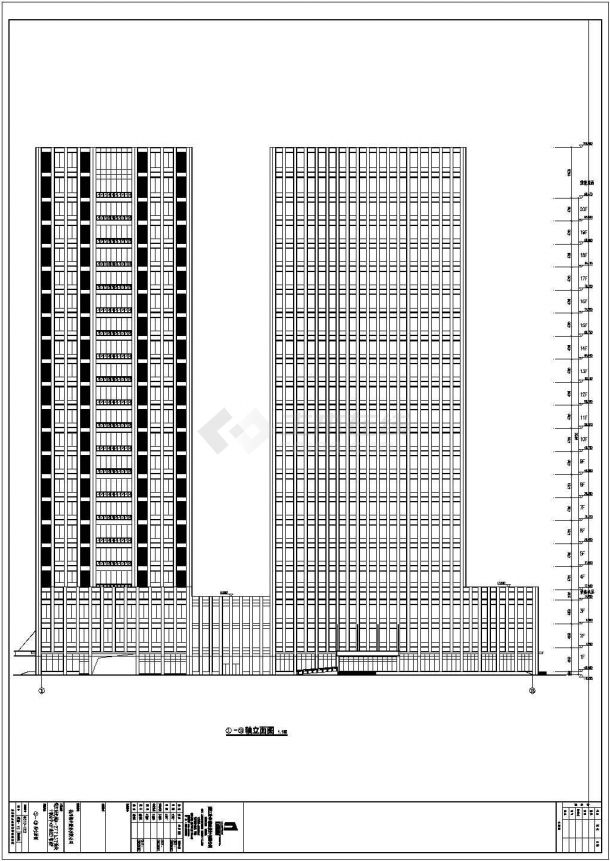 浙江60000平方米综合楼建筑设计施工cad方案图-图一
