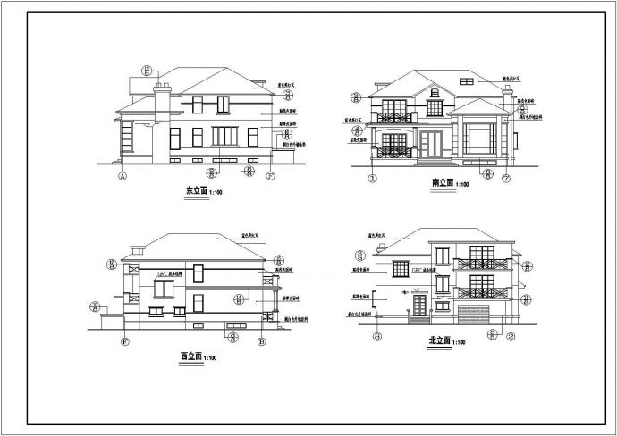 某高档别墅居住小区建筑设计CAD图纸（包括地下室阁楼）_图1