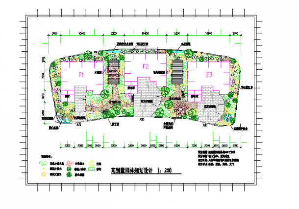 北方某地区别墅园林规划设计CAD图-图一