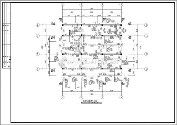 南京某地别墅框架结构设计CAD施工图-图二