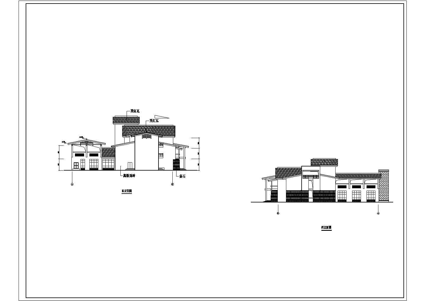 某豪华温泉度假别墅建筑设计施工图