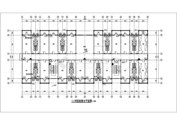 【湖南】某学校5层宿舍楼给排水设计施工图-图二