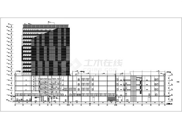 【江西省】某高层商业综合楼建筑设计施工图-图二