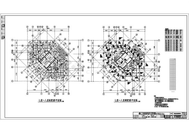 32层框筒结构国内知名电力公司办公楼结构施工图（含建筑施工图）-图一