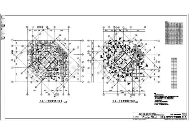 32层框筒结构国内知名电力公司办公楼结构施工图（含建筑施工图）-图二