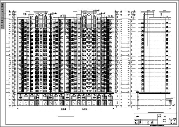 河南省某高层住宅楼建筑施工设计图纸（共25张）_图1