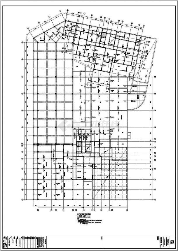 安徽省某地地下室结构设计施工图-图一