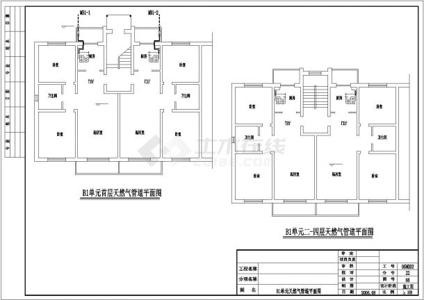 【天津】某住宅天然气工程设计施工图纸-图一