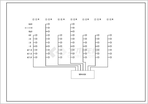 高层弱电系统设计工程图纸CAD原图-图一