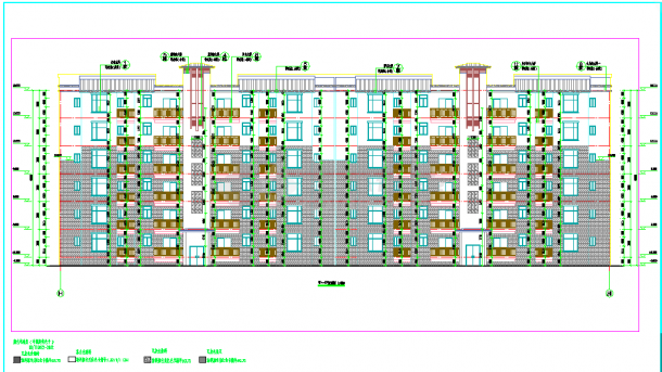 某高档小区多层住宅全套建筑施工图-图一