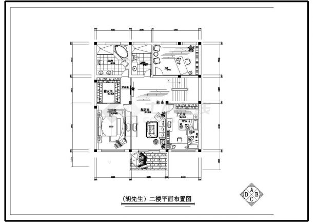 四川某地多层别墅室内装修CAD施工图-图二
