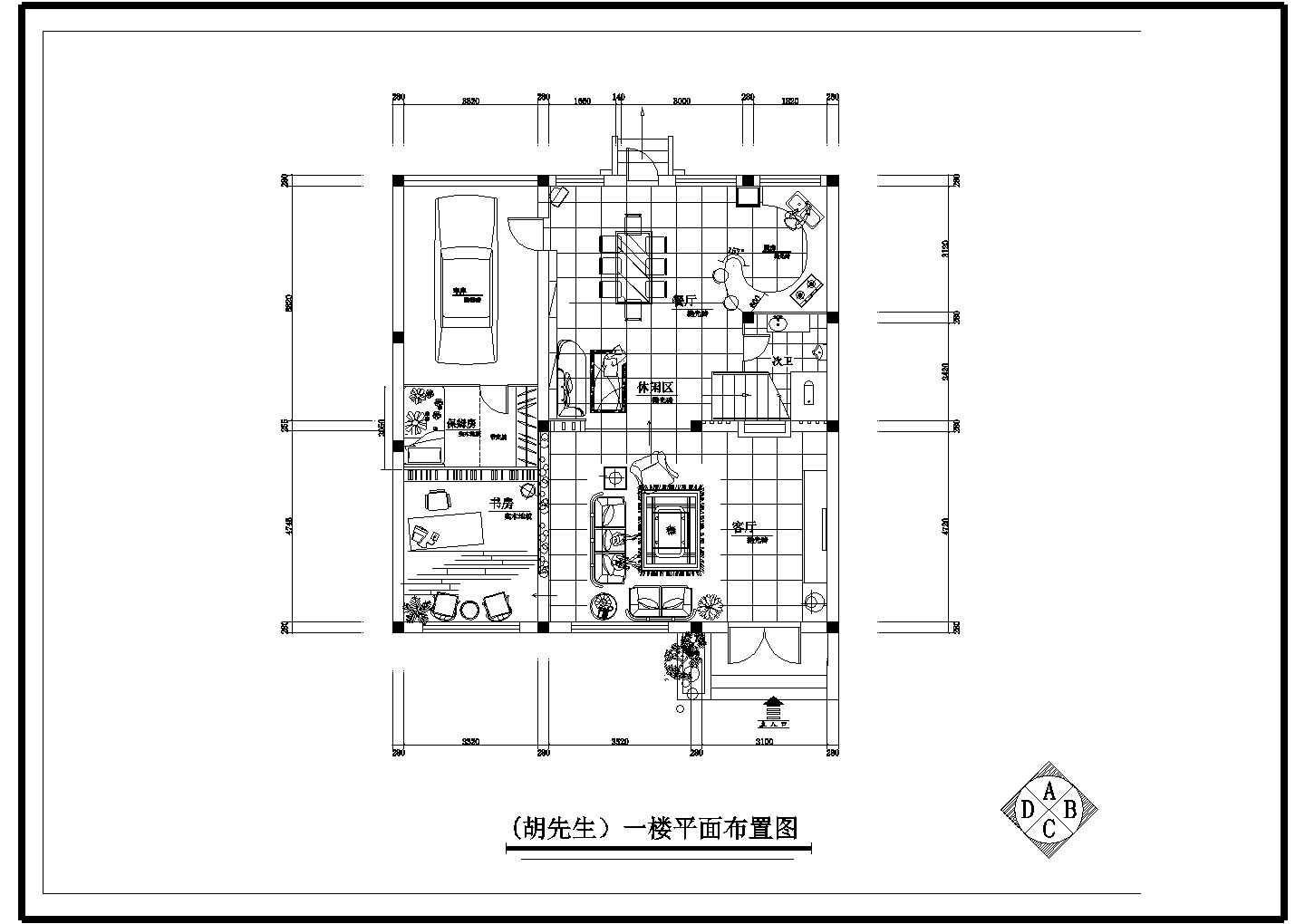 四川某地多层别墅室内装修CAD施工图
