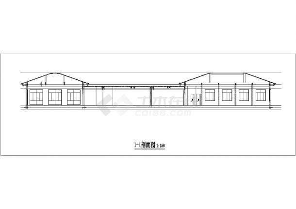 苏州外国语学校食堂建筑施工全套CAD设计图-图二
