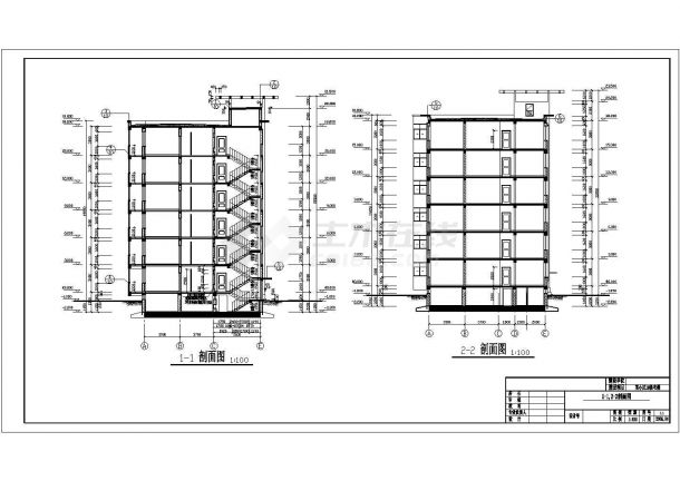 成都市市中心商业区某处高层建筑CAD设计图-图二