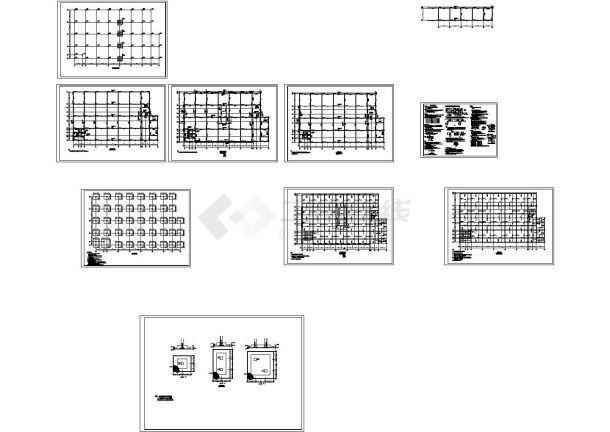 某五层四跨框架厂房建筑结构毕业设计图纸（含计算书）-图一