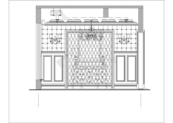 英伦风格三层带地下室别墅样板房室内装修设计施工图（附效果图）-图二