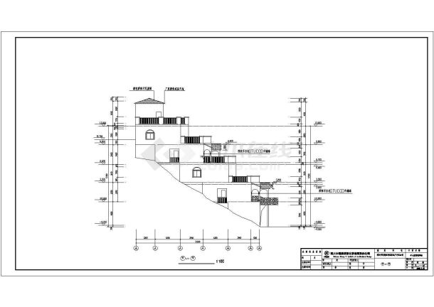 【四川】某西班牙风格退台别墅建筑施工图-图一