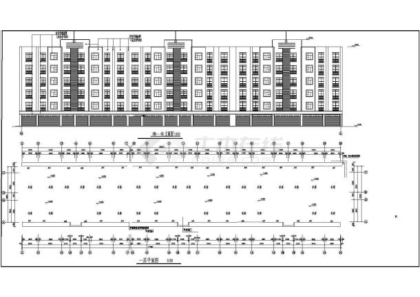 【红塔区】住宅小区六层住宅楼建筑施工图-图一