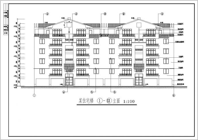 某地区大学生宿舍公寓建筑设计施工图_图1