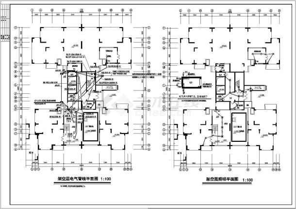 17层高层住宅工程电气设计CAD原图-图二